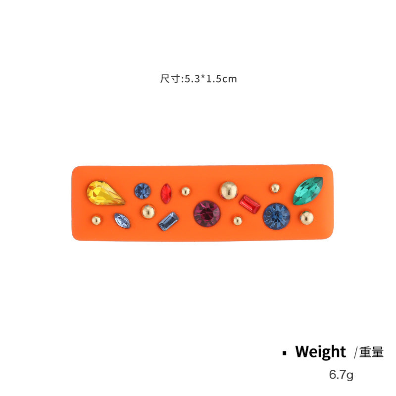 Wholesale Colored Resin Rectangular Duckbill Hair Clips